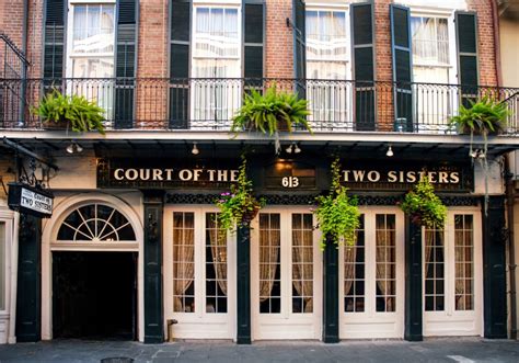 Court of 2 sisters - With the only daily jazz brunch in town, Court of Two Sisters is famed for its beautiful wisteria-blanketed courtyard and soothing fountains. This history-rich, two-centuries-old restaurant is a must do for any first-time visitor to the Crescent City, serving up traditional New Orleans recipes fo...